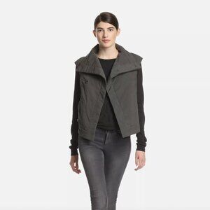 Rick Owens Charcoal Gray Sleeveless Funnel Neck Vest XS
